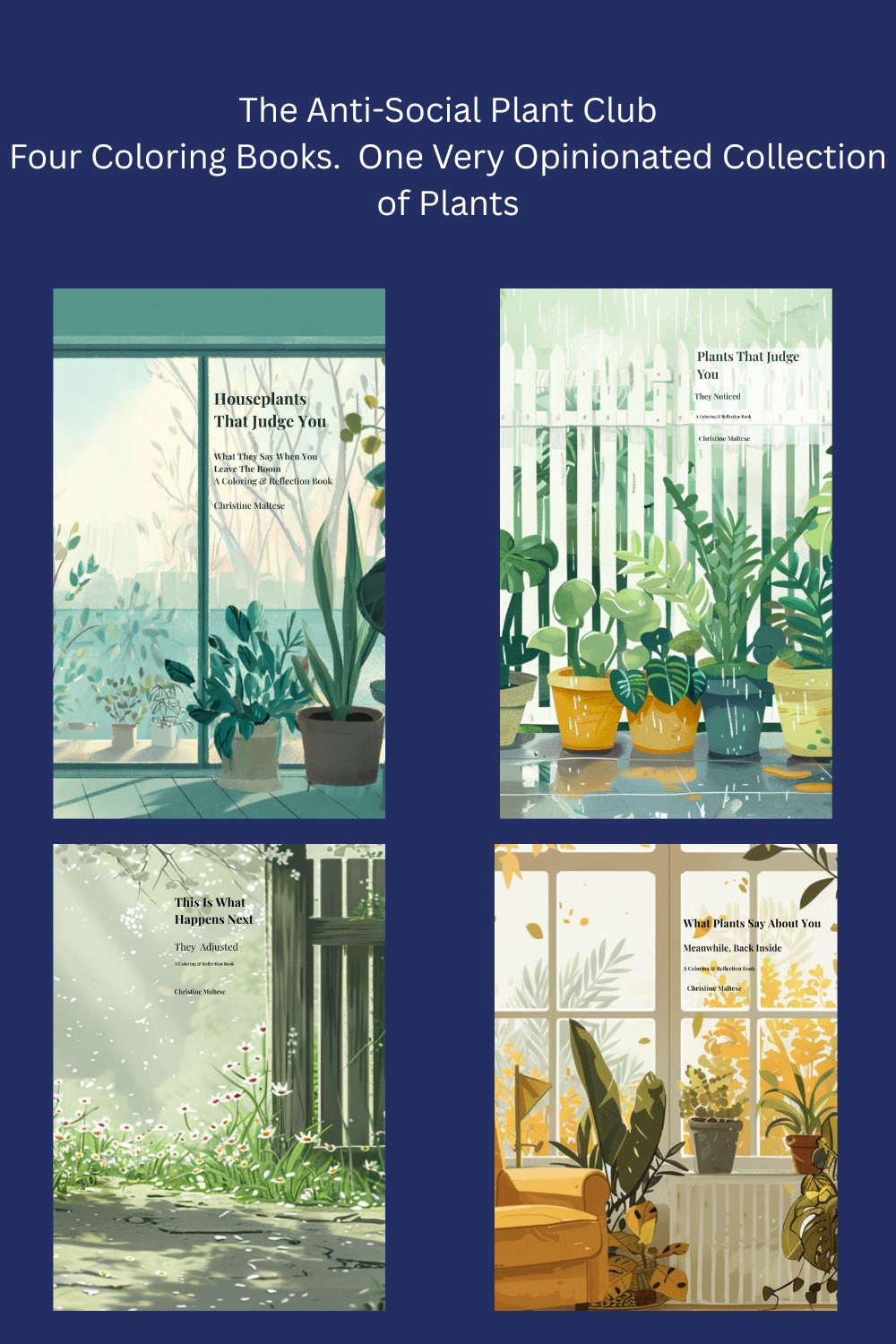 The Story Behind The Anti-Social Plant Club | Plant Humor Coloring Books