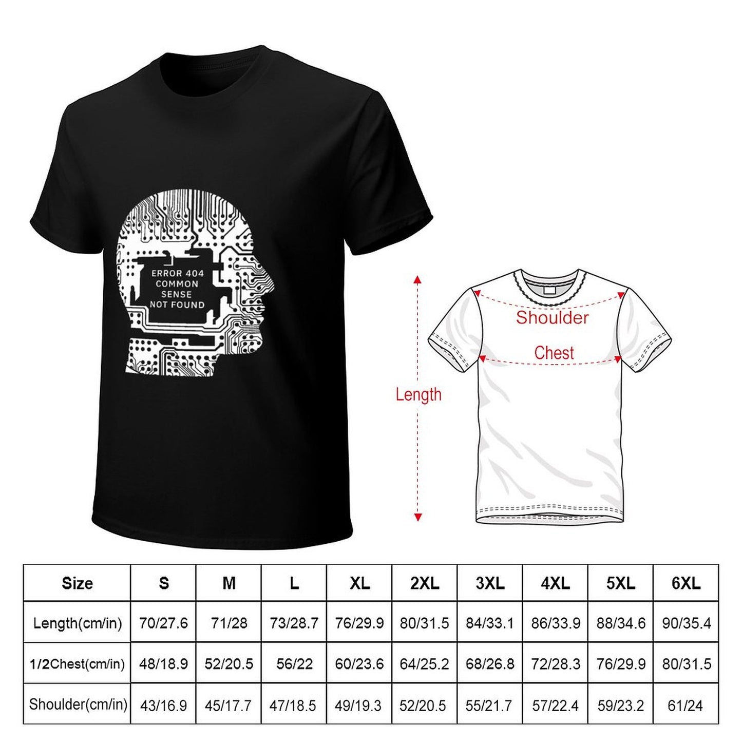 Error 404: Common Sense Not Found™ Graphic T-Shirt